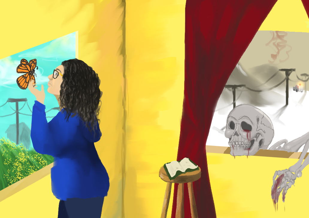 Illustration Behind the Curtain ThreeSixty Journalism