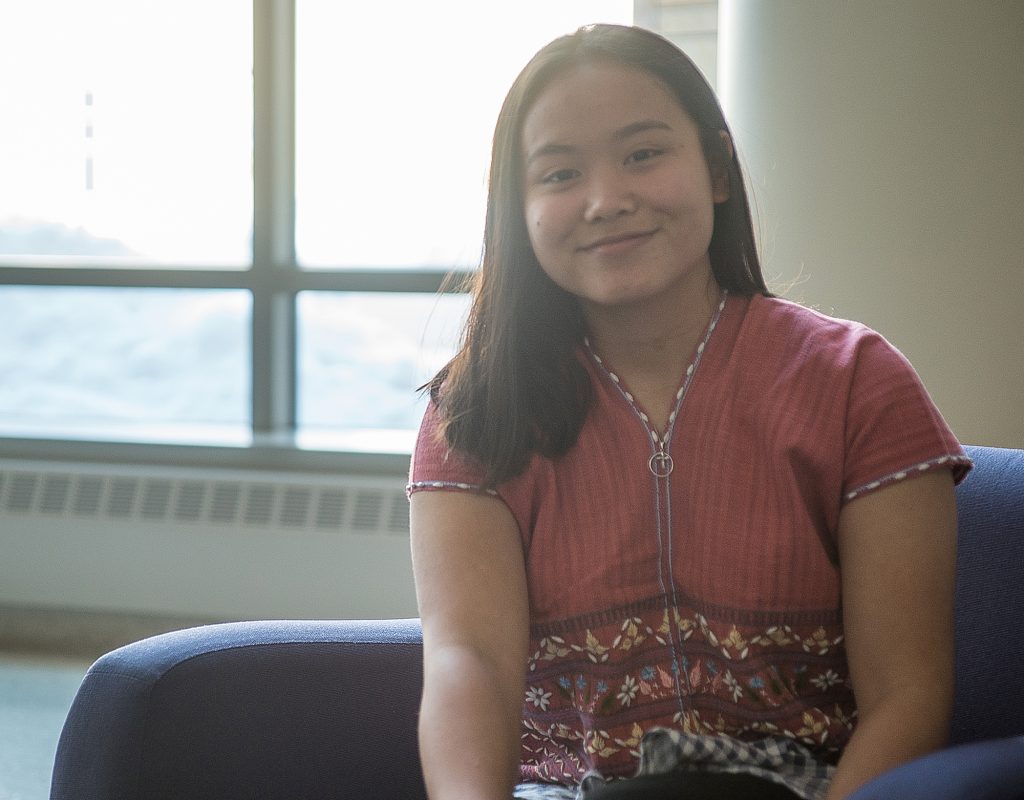 Tu Lor Eh Paw, a senior at St. Paul Como Park High School, is the first mentee in the Dream Refugee mentorship program. Paw immigrated from Burma (now Myanmar). (Photo by Ba Po, ThreeSixty Journalism)