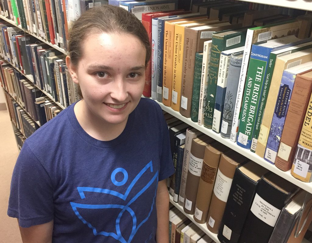 Maria Keller, 16, is in the process of collecting and distributing 2 million books to at-risk youth throughout the world in an effort to promote literacy. She started her nonprofit, Read Indeed, when she was 8 years old.
(Staff photo)